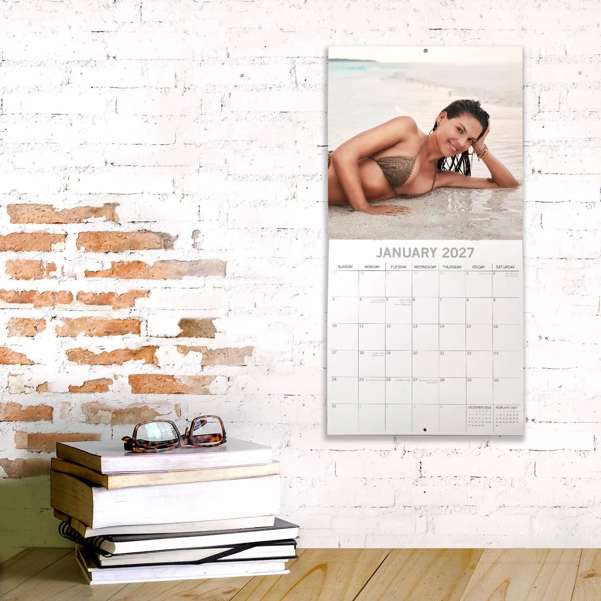 Gifted Stationery Beach Babes 2027 Square Wall Calendar 16 Months 300x300mm GSC27240