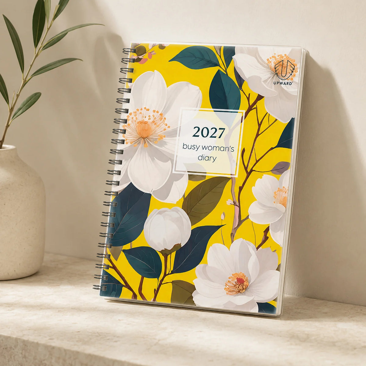 2027 Upward Busy Woman's A5 Week to an Opening Wiro-Bound Diary - Waratah
