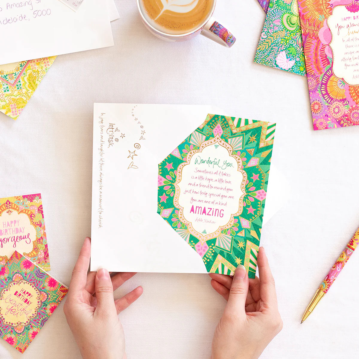 Intrinsic Wonderful You Greeting Card by Adele Basheer