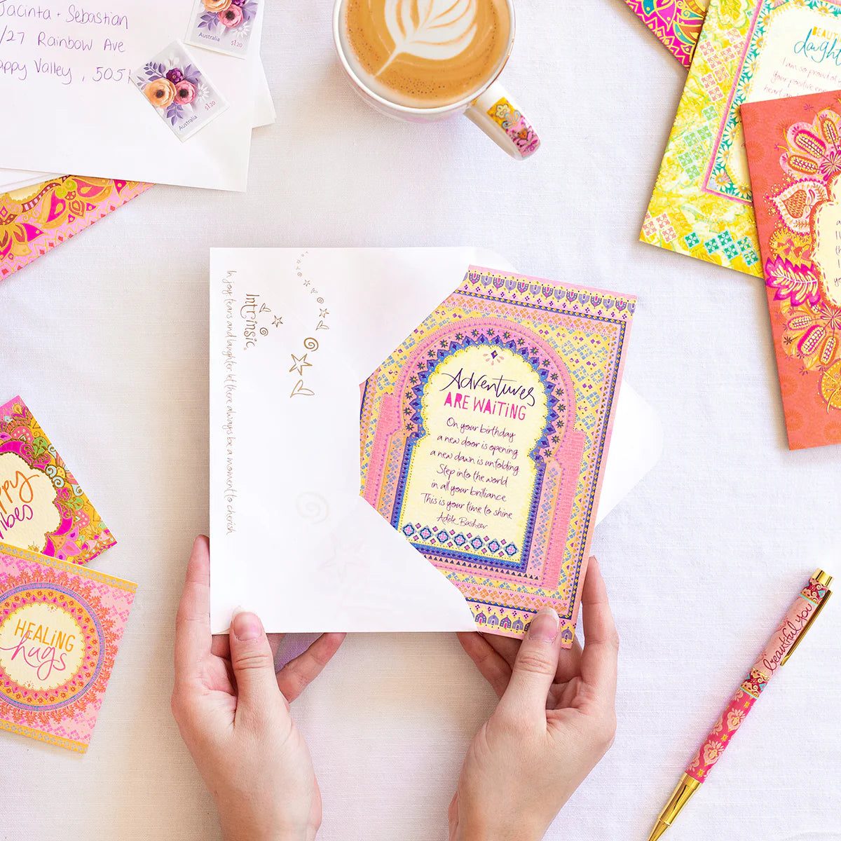 Intrinsic Adventures Are Waiting Greeting Card by Adele Basheer