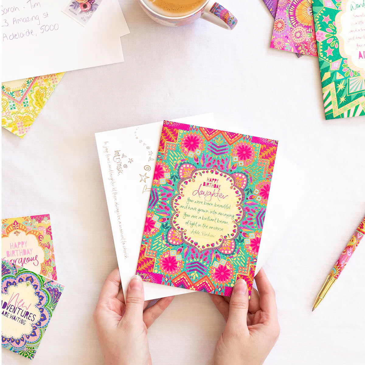 Intrinsic Happy Birthday Daughter Greeting Card by Adele Basheer