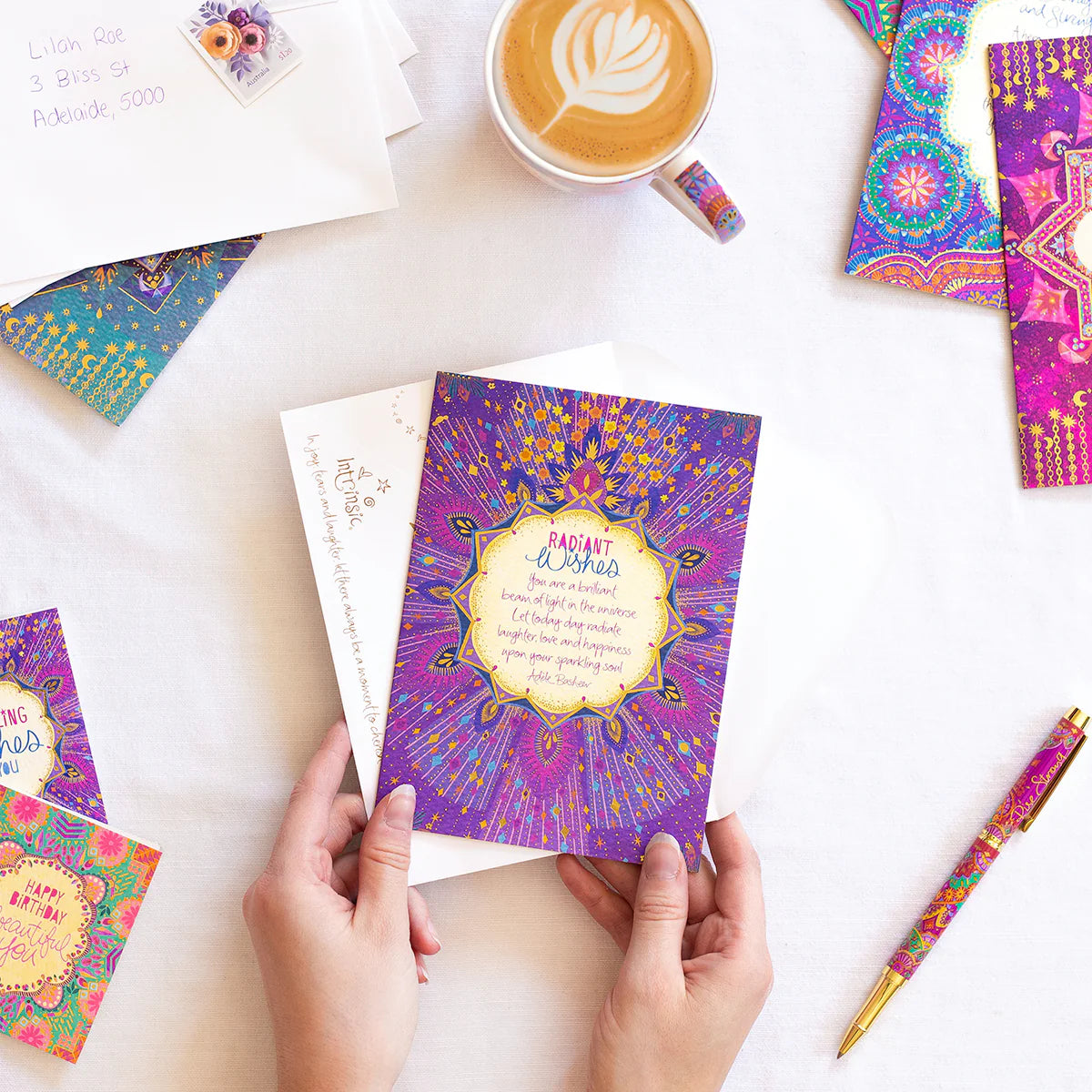 Intrinsic Radiant Wishes Greeting Card by Adele Basheer