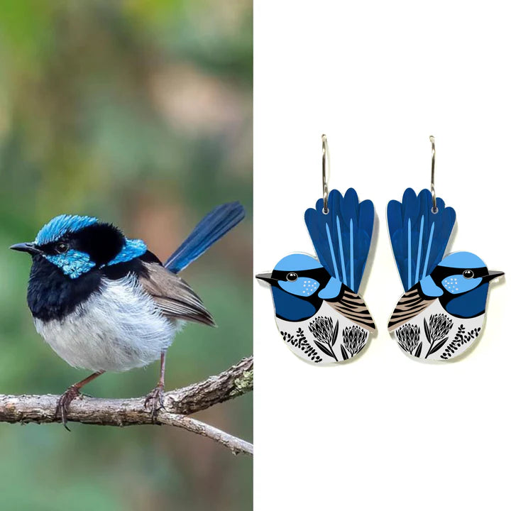 Fairy Wren Earrings By Smyle Designs