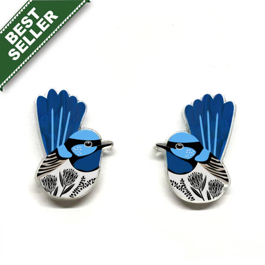 Fairy Wren Studs By Smyle Designs