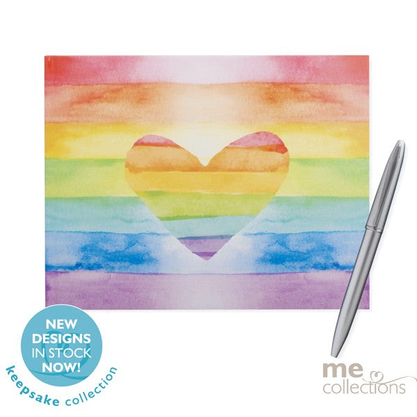 Rainbow Love Heart Hang Sell Guest Book