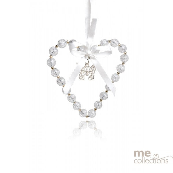Crystal Heart with Diamante - Wedding Keepsake