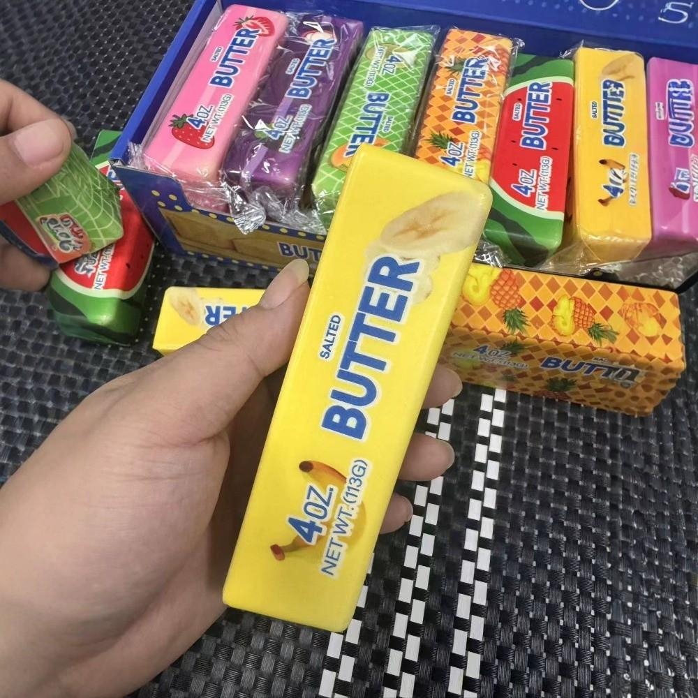 Fruit Butter Squishy Toy - watermelon, melon, pineapple, grape varieties