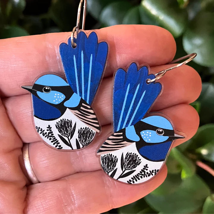 Fairy Wren Earrings By Smyle Designs