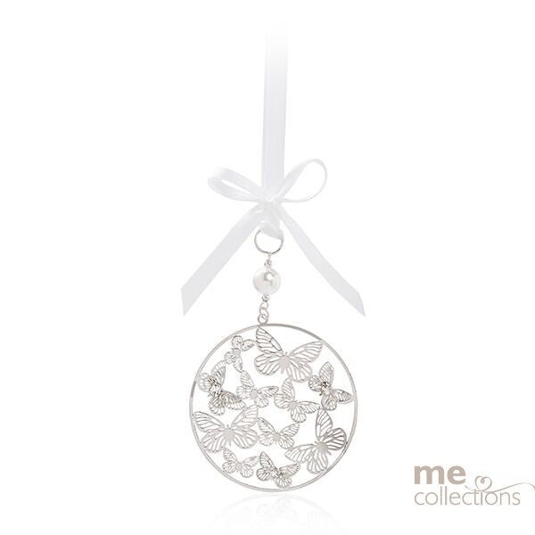 Butterflies in Silver Circle – A Timeless Bridal Keepsake