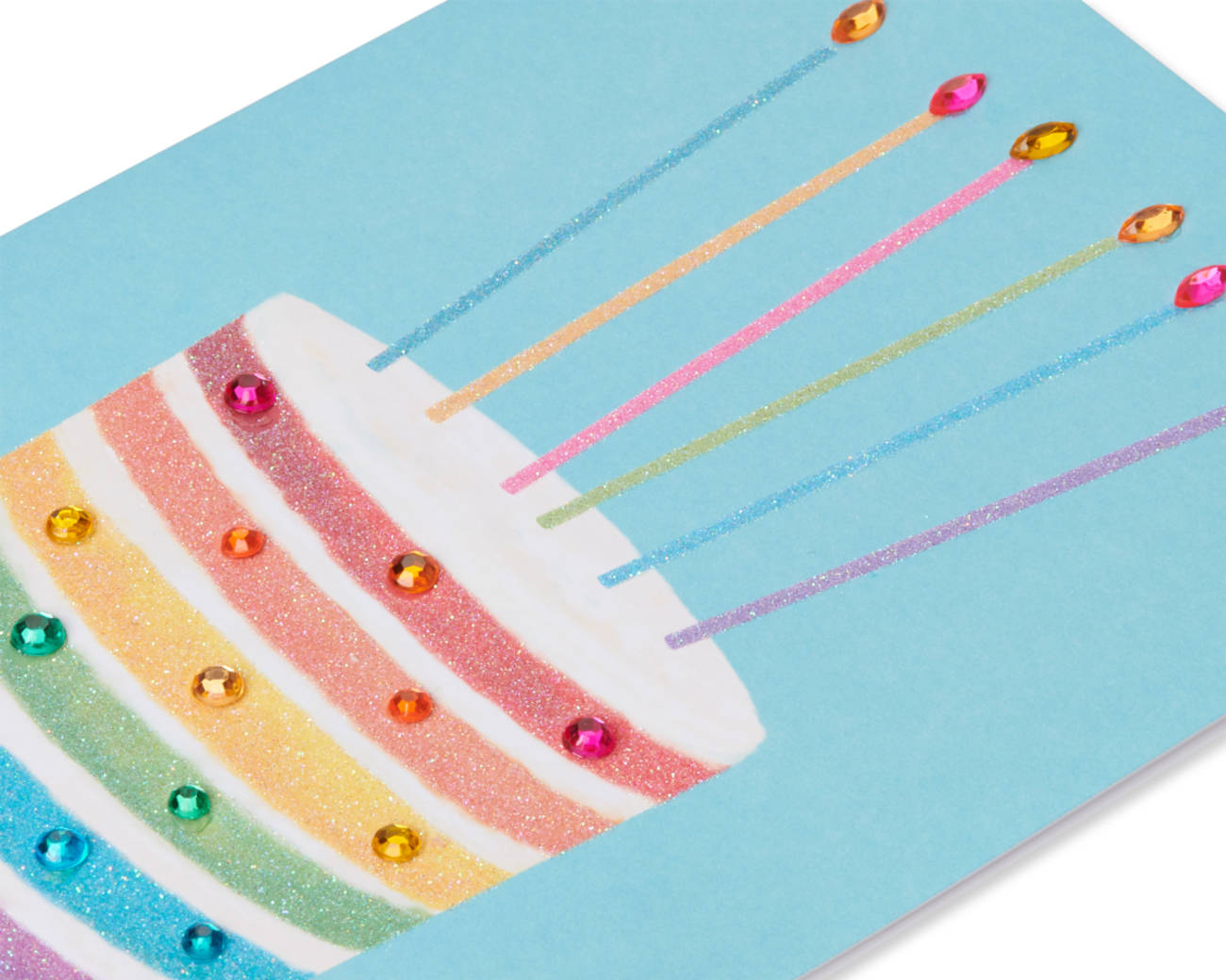 Papyrus - Glittered Rainbow Cake Birthday Greeting Card