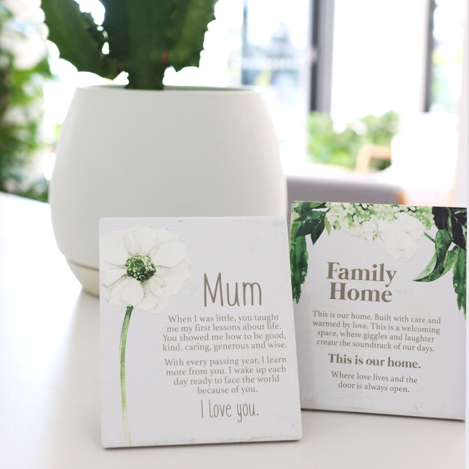Splosh Greenhouse Mum Verse - Gift for Mum - Ceramic verse with embossed design