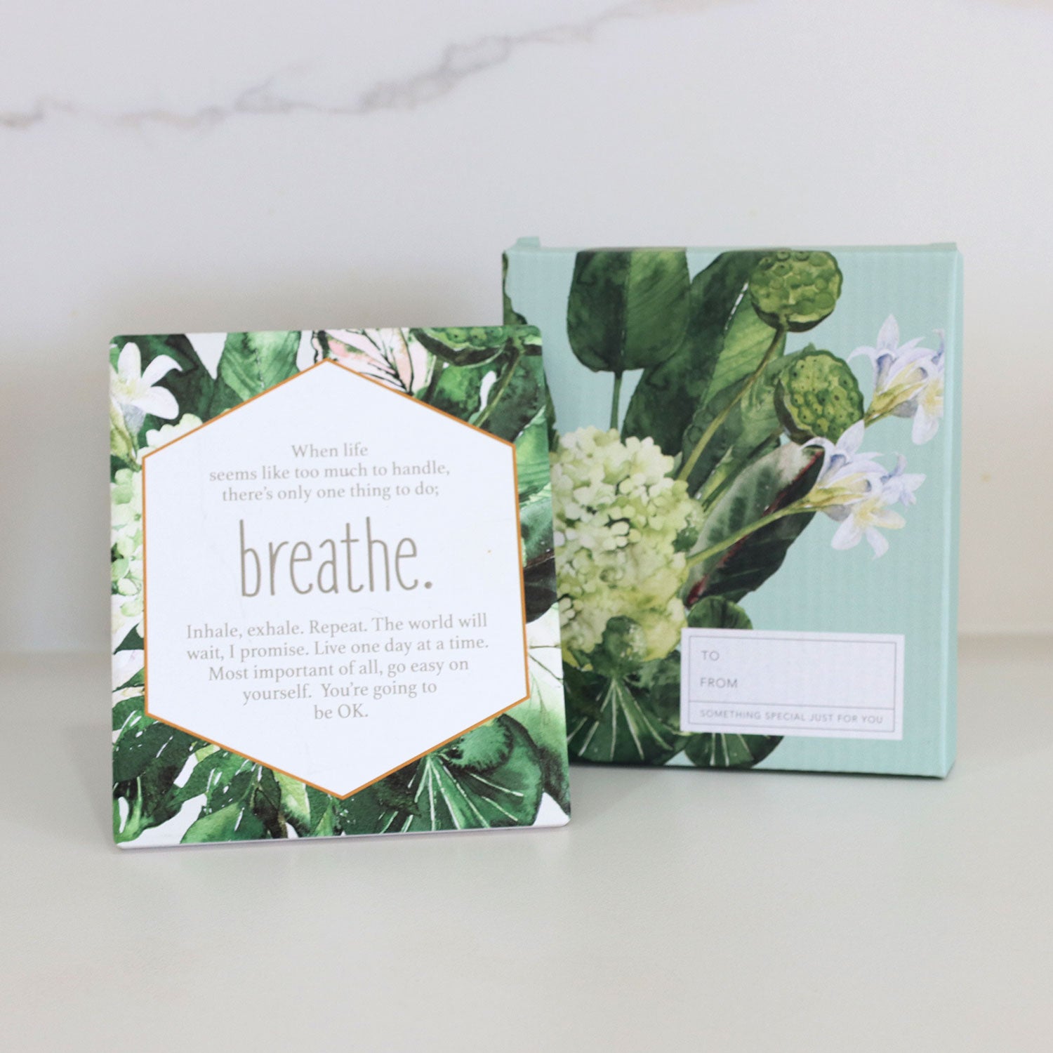 Splosh Greenhouse Mindfulness Verse - Gift  - Ceramic verse with embossed design