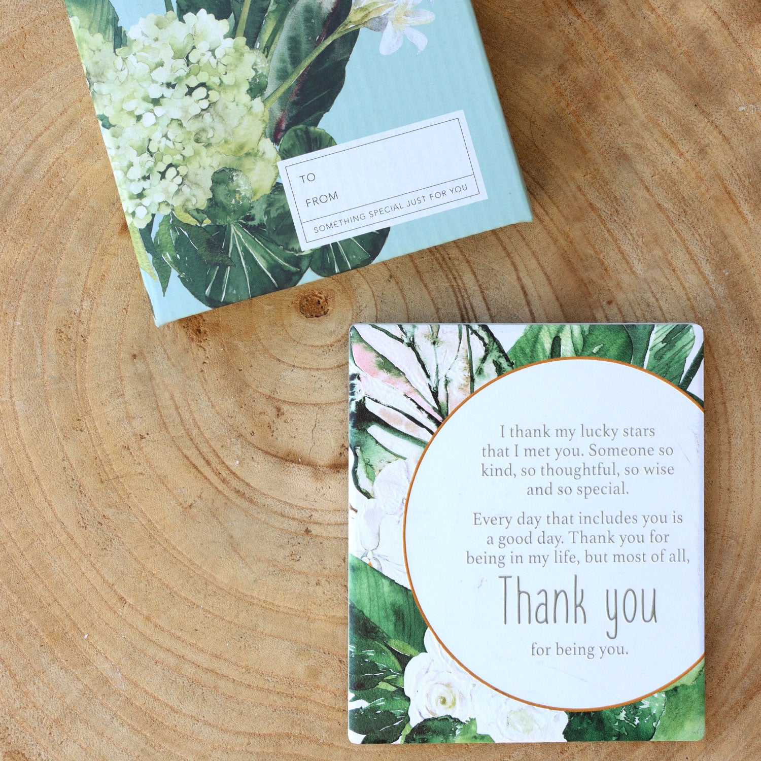 Splosh Greenhouse Thank You Verse - Gift  - Ceramic verse with embossed design