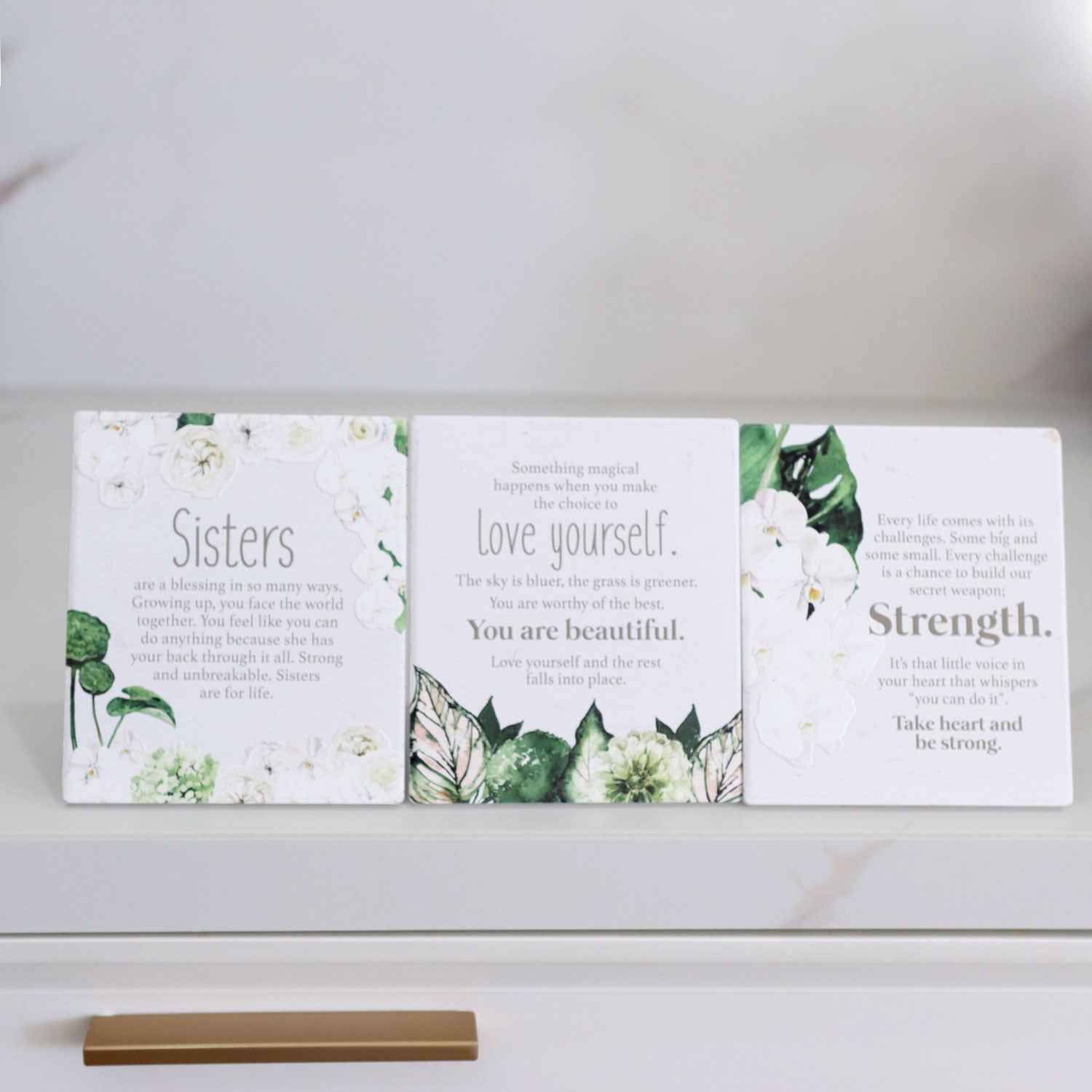 Splosh Greenhouse Strength Verse - Gift  - Ceramic verse with embossed design