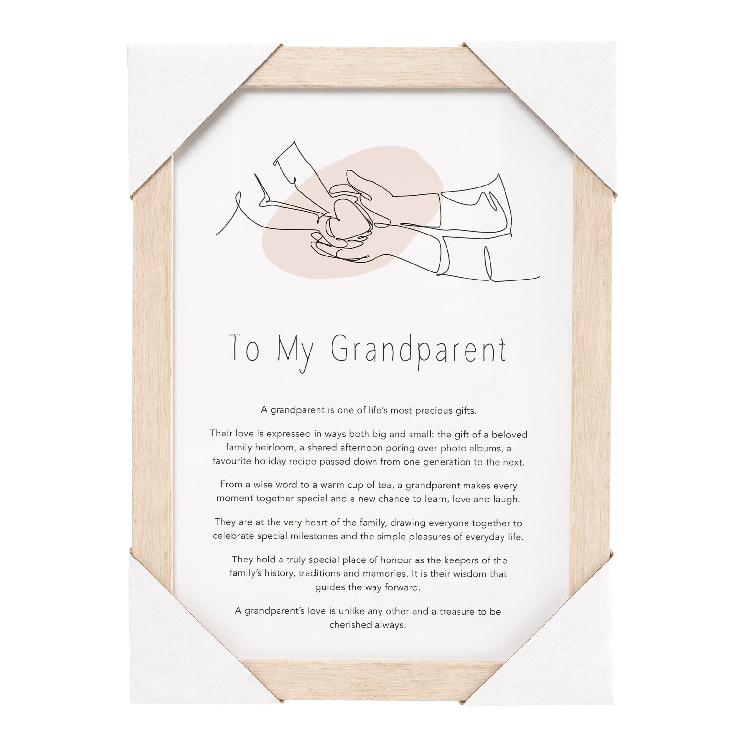 Splosh Gift Of Words - To My Grandparent Message Plaque A4 Frame - Home Decor