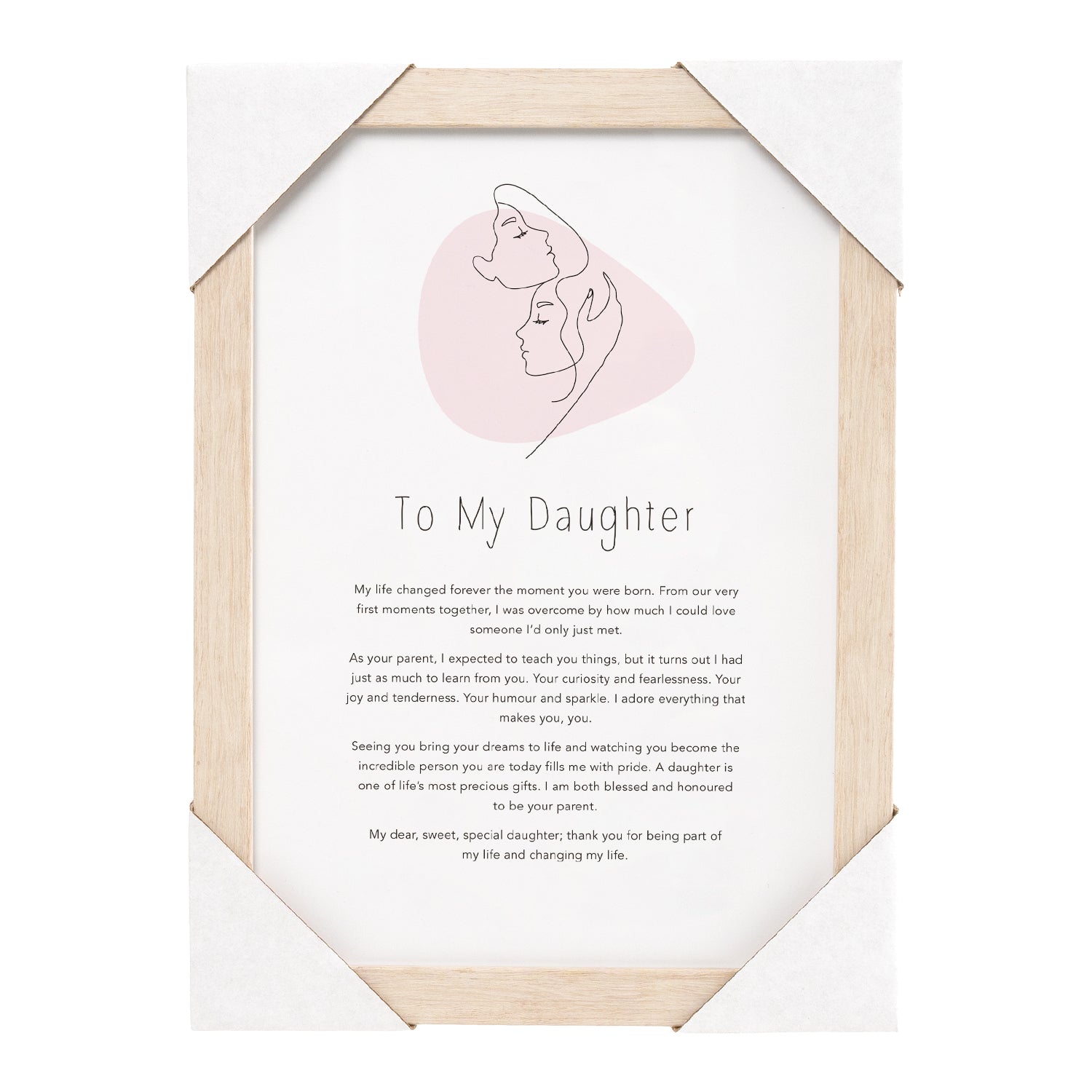 Splosh Gift Of Words - To My Daughter Message Plaque A4 Frame