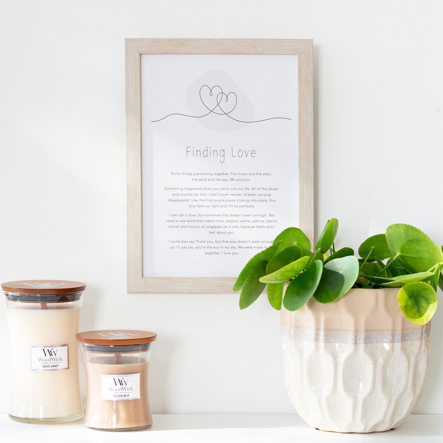 Splosh Gift Of Words - Love Message Plaque A4 Frame