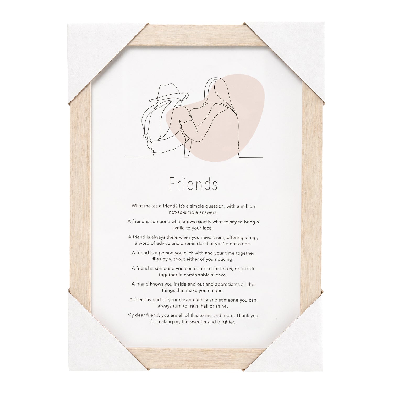 Splosh Gift Of Words - Friends Message Plaque A4 Frame