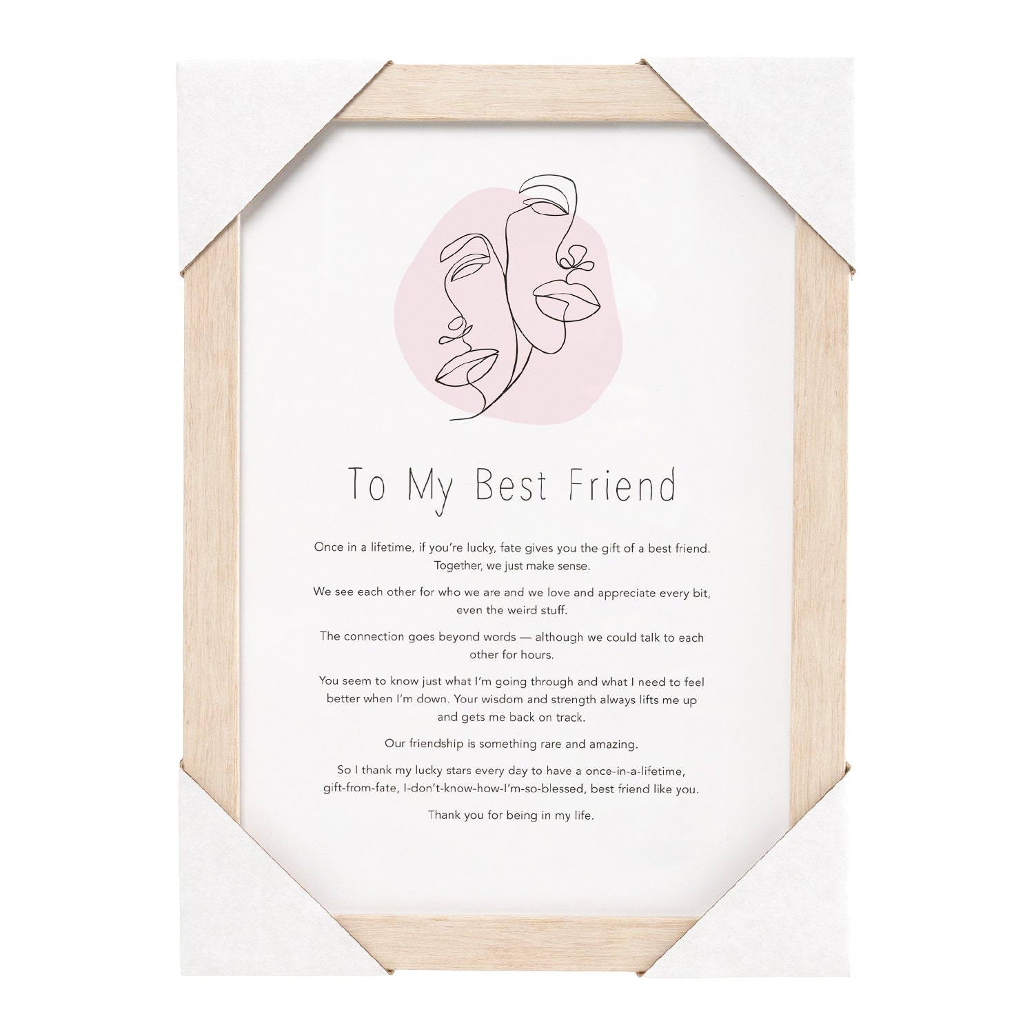 Splosh Gift Of Words - To My Best Friend Message Plaque A4 Frame
