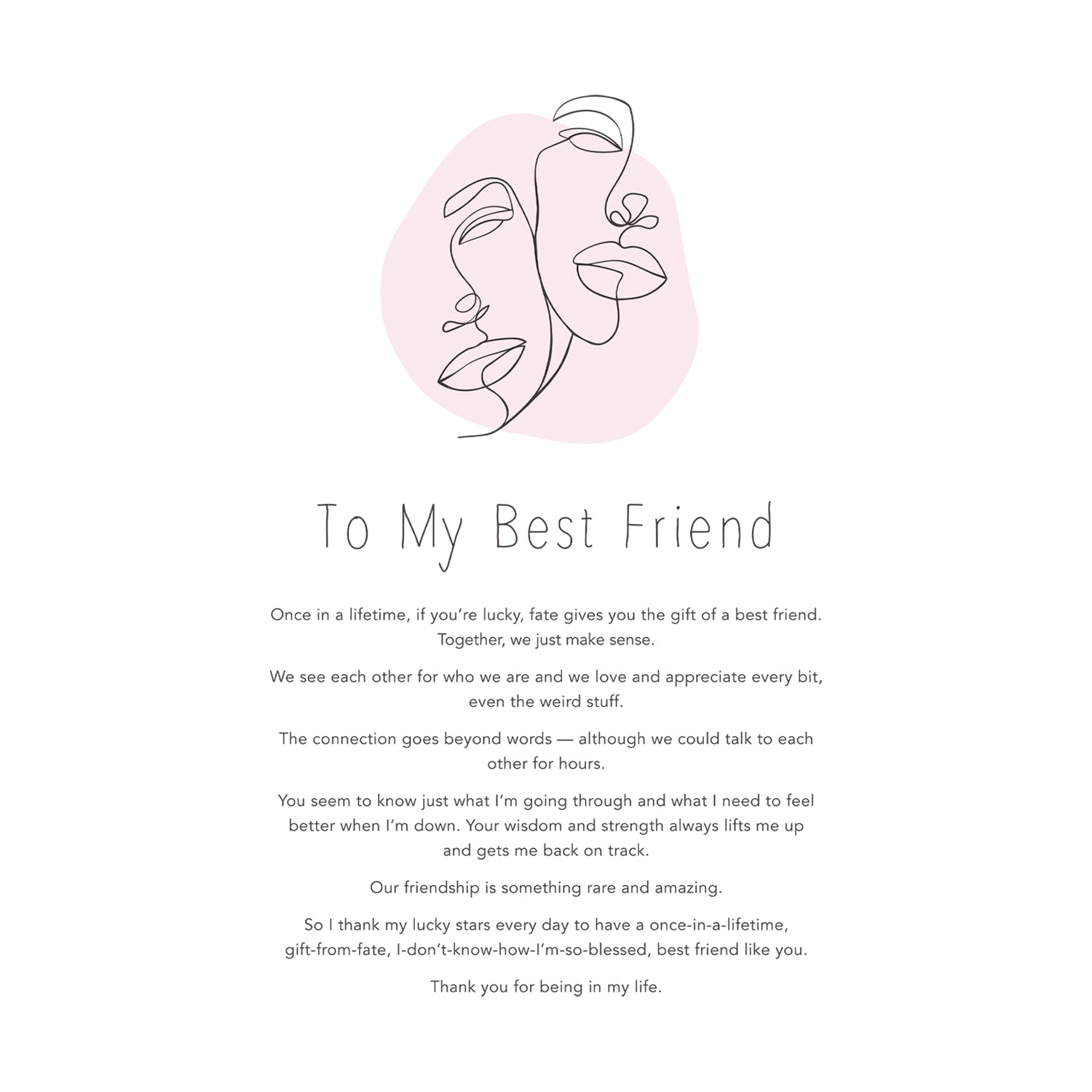 Splosh Gift Of Words - To My Best Friend Message Plaque A4 Frame