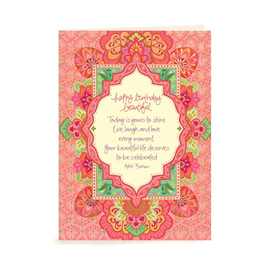 Intrinsic Happy Birthday Beautiful Greeting Card by Adele Basheer