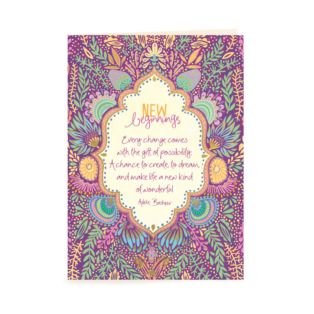 Intrinsic New Beginnings Greeting Card by Adele Basheer