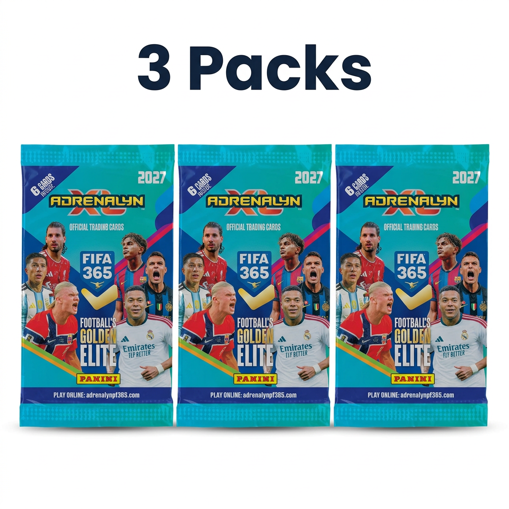 Panini FIFA 365 Adrenalyn XL 2027 soccer cards 3 packs