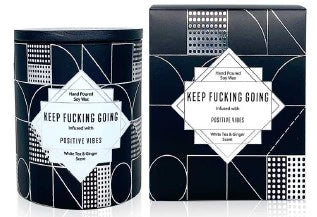 Artico Sassy Scented Candle - Keep Going - White Tea and Ginger Scent