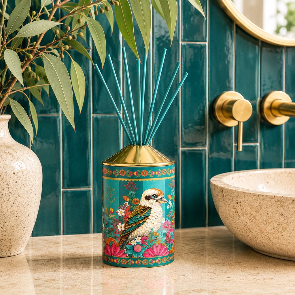 Lisa Pollock Kookaburra Cottage Fragrant Living Collection - Rose & Oud Reed Diffuser 150ml – 8 Reeds
