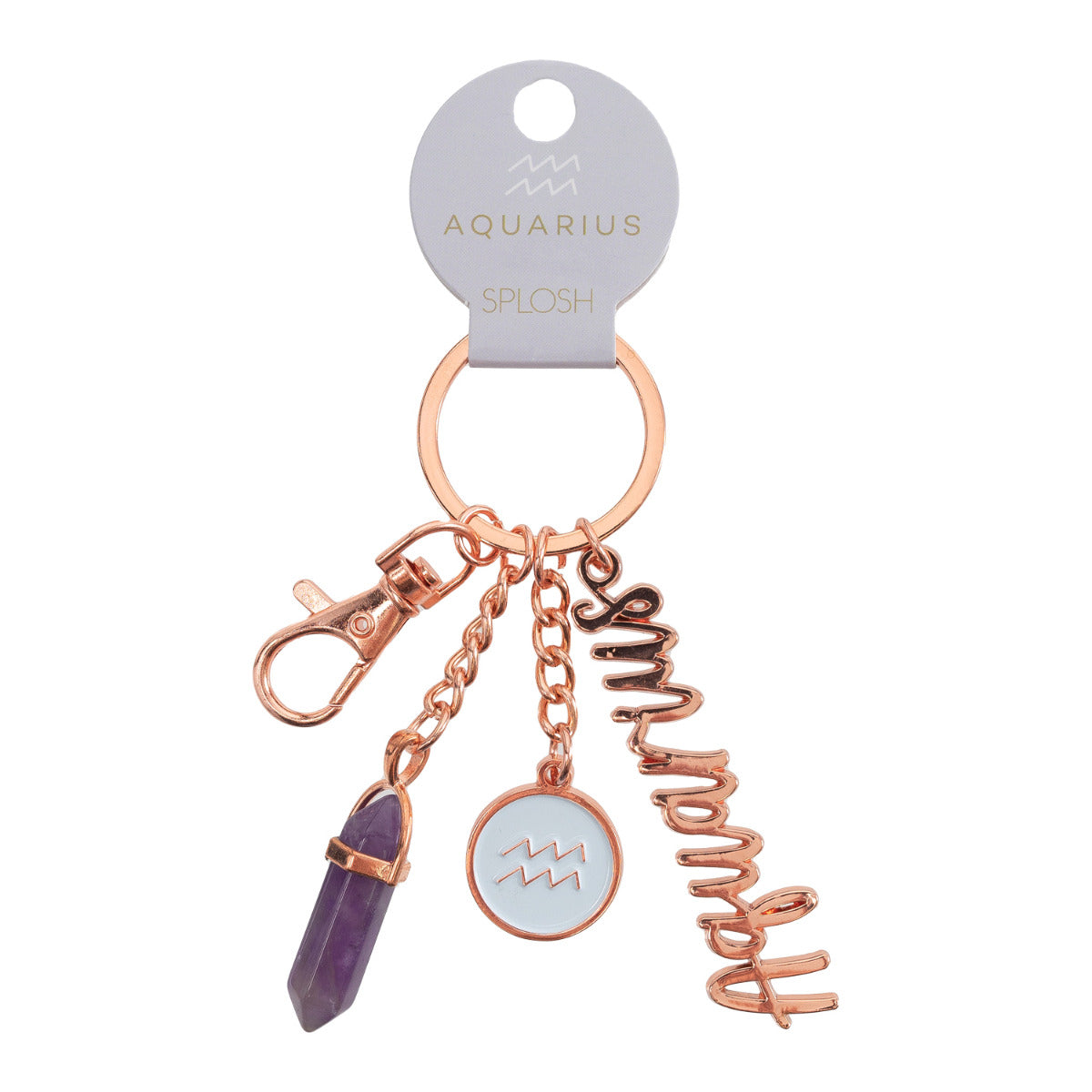 Splosh Mystique Aquarius Keychain with Coloured Crystals