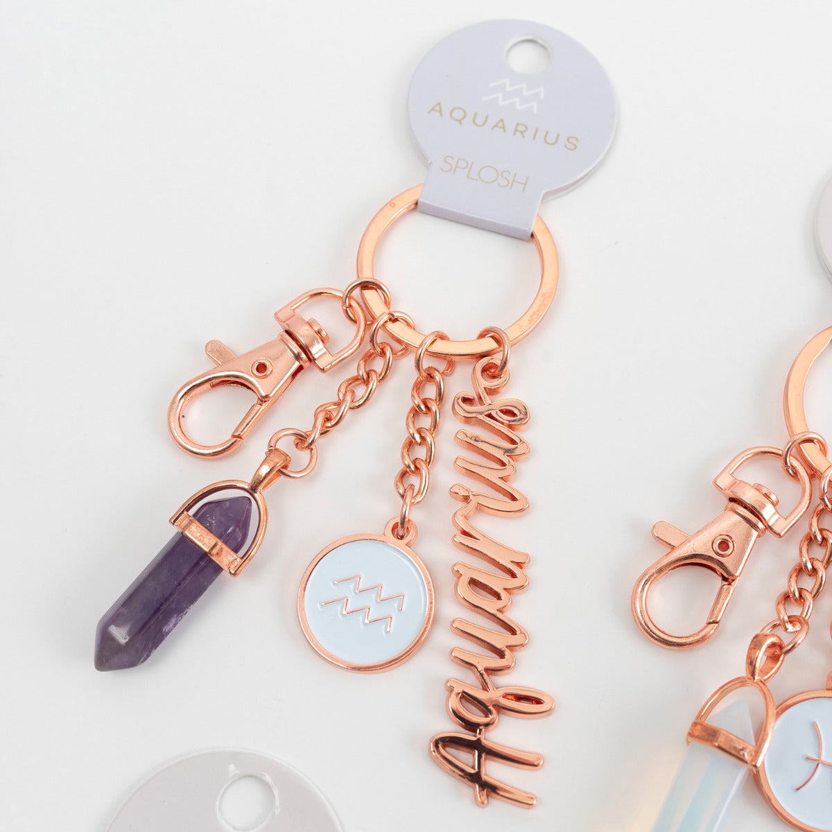 Splosh Mystique Aquarius Keychain with Coloured Crystals