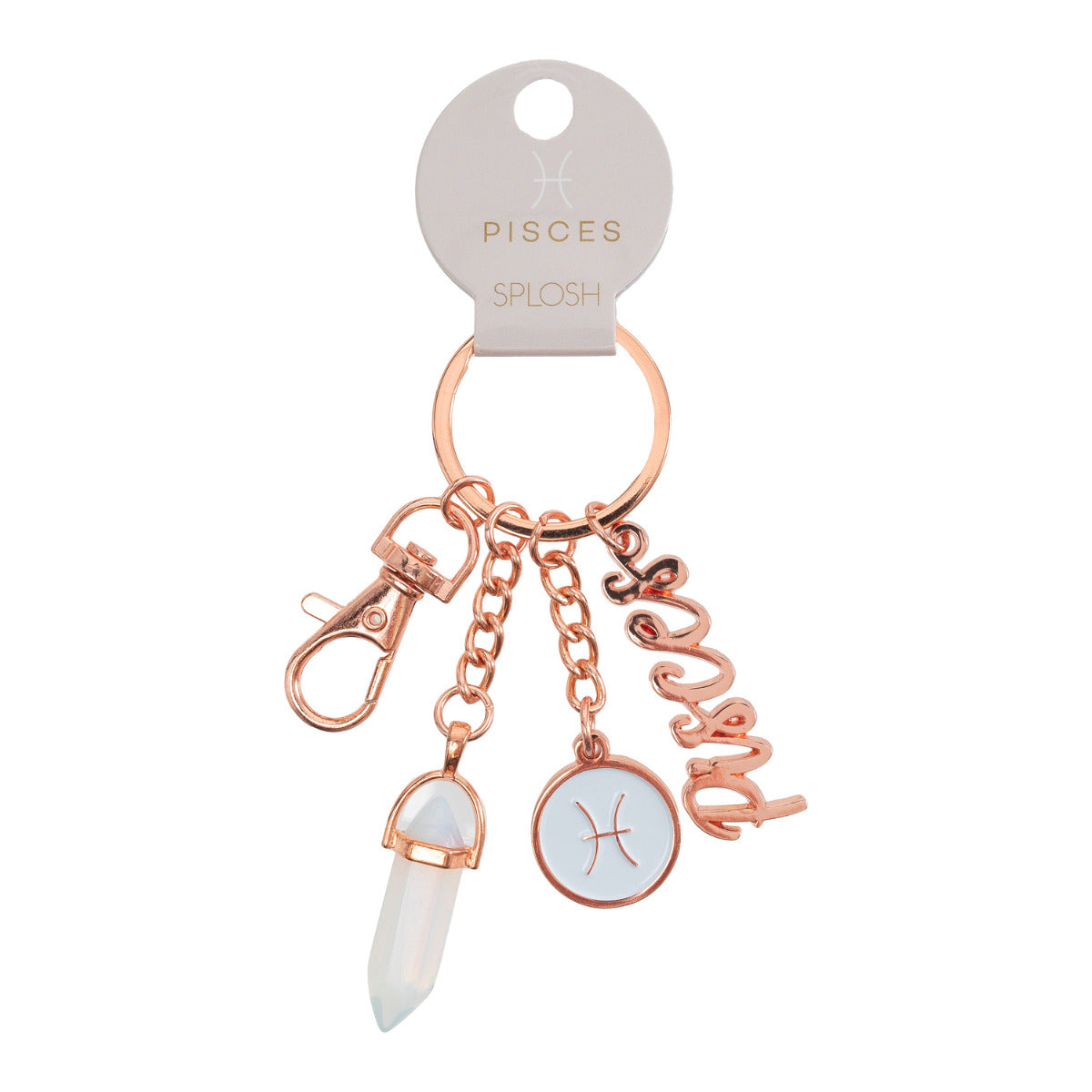Splosh Mystique Pisces Keychain with Coloured Crystals