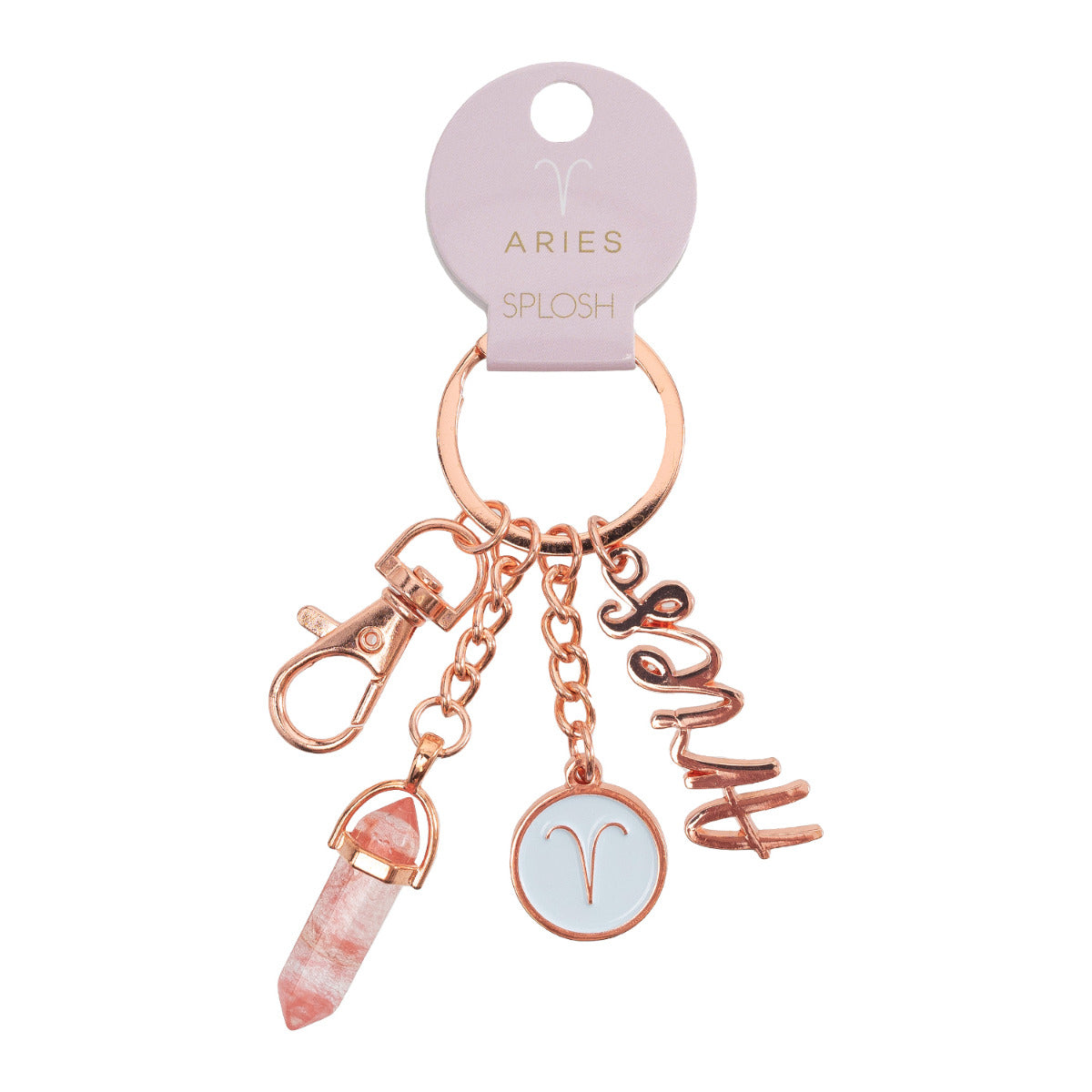 Splosh Mystique Aries Keychain with Coloured Crystals