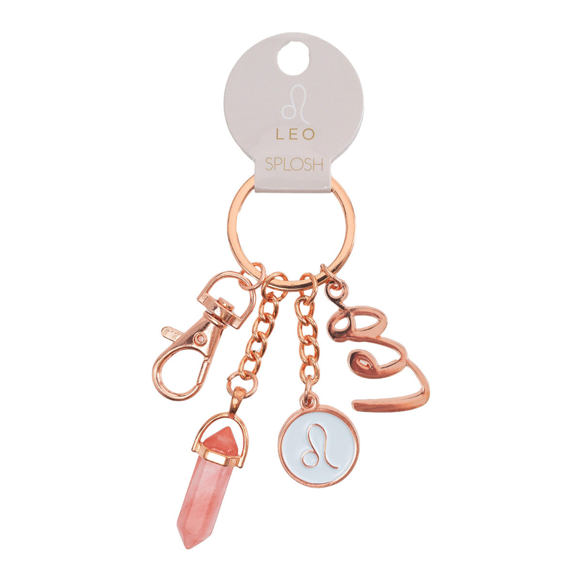 Splosh Mystique Leo Keychain with Coloured Crystals