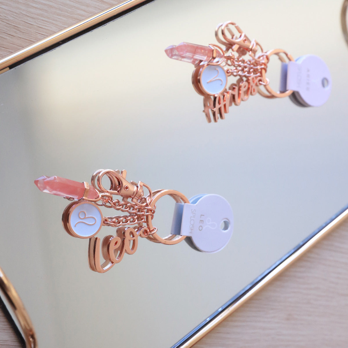 Splosh Mystique Leo Keychain with Coloured Crystals