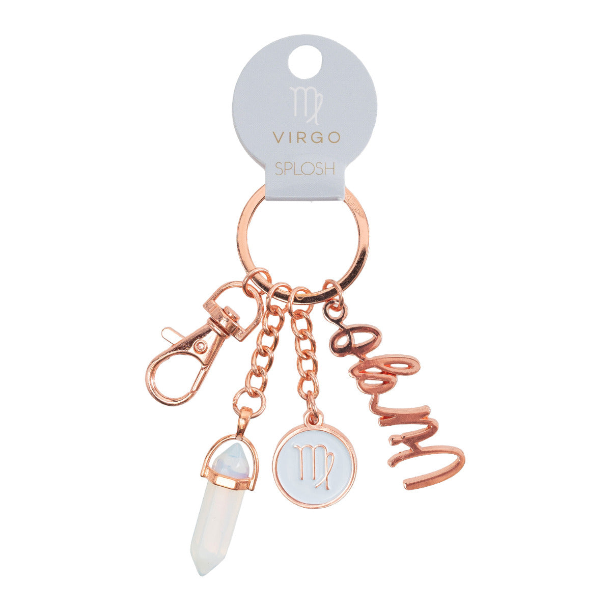 Splosh Mystique Virgo Keychain with Coloured Crystals