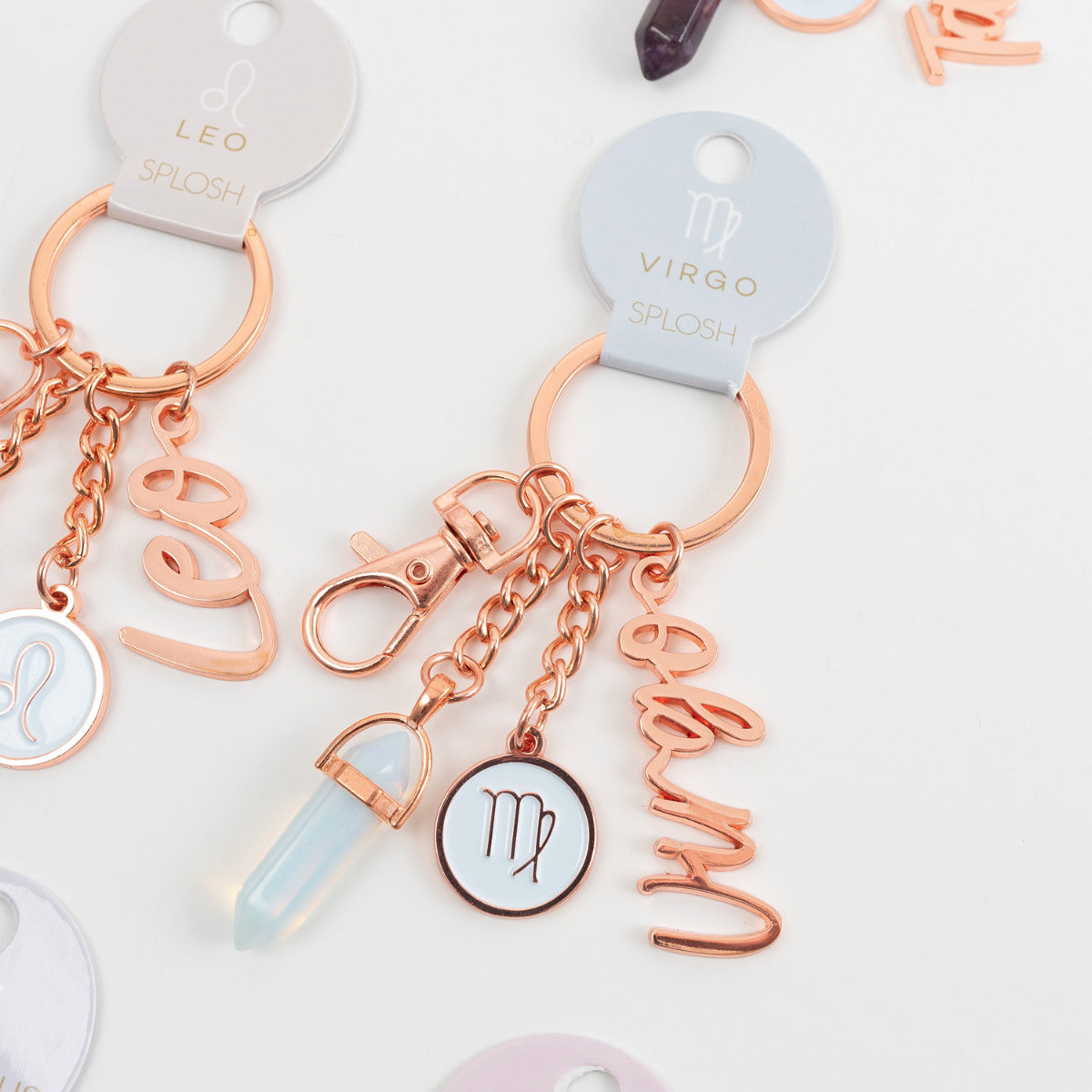Splosh Mystique Virgo Keychain with Coloured Crystals