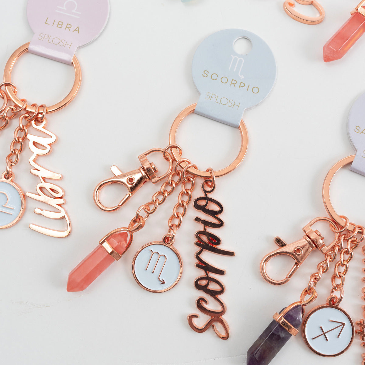 Splosh Mystique Scorpio Keychain with Coloured Crystals