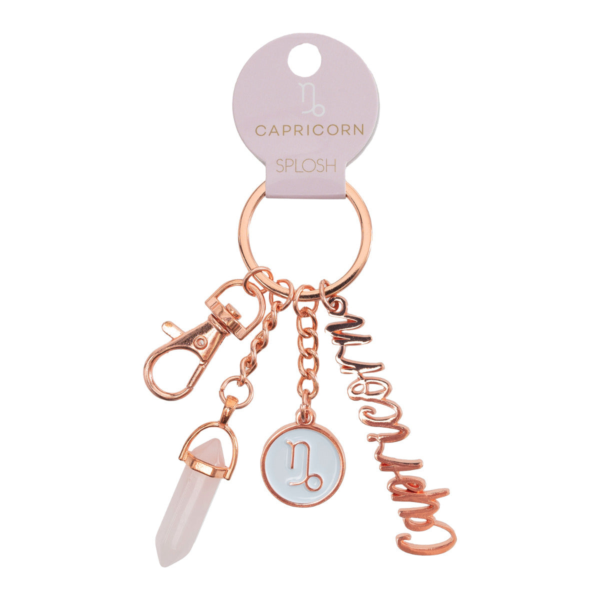 Splosh Mystique Capricorn Keychain with Coloured Crystals