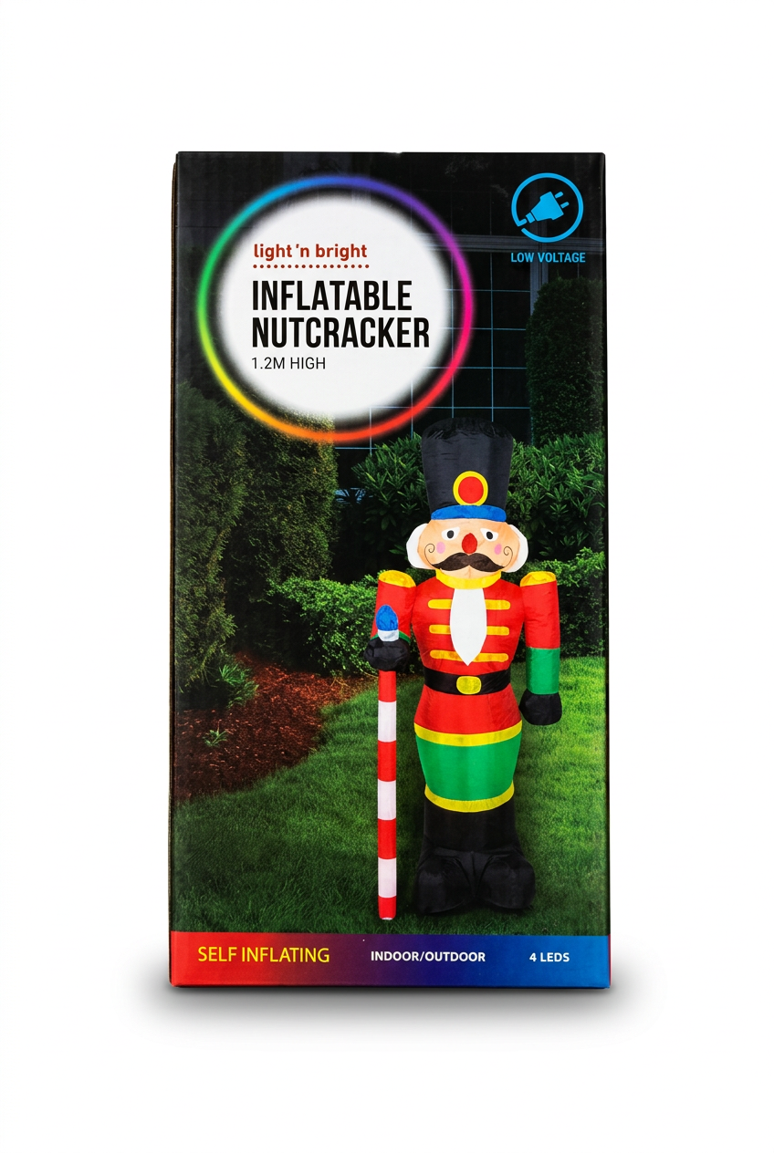 Nutcracker box front on a white background