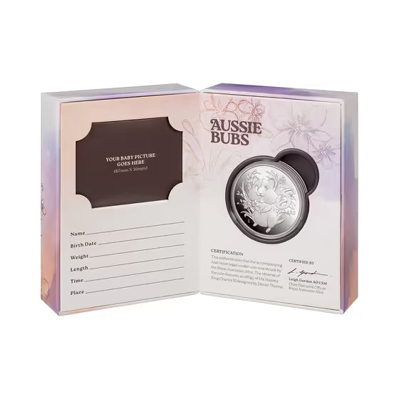 2025 Aussie Bubs $5 1 oz Fine Silver Proof Coin – Baby Coin