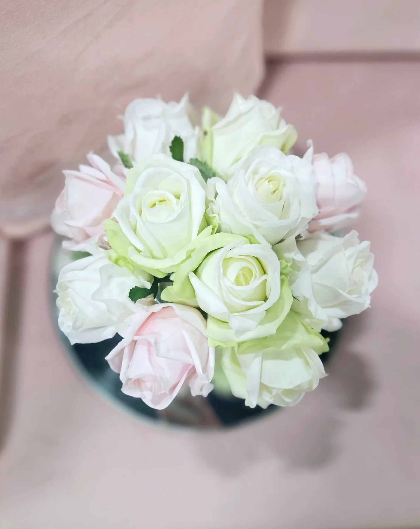 *NEW* Cote Noire Herringbone Flower - Rose Buds - Clear - French Pink, Green & White - HCF13
