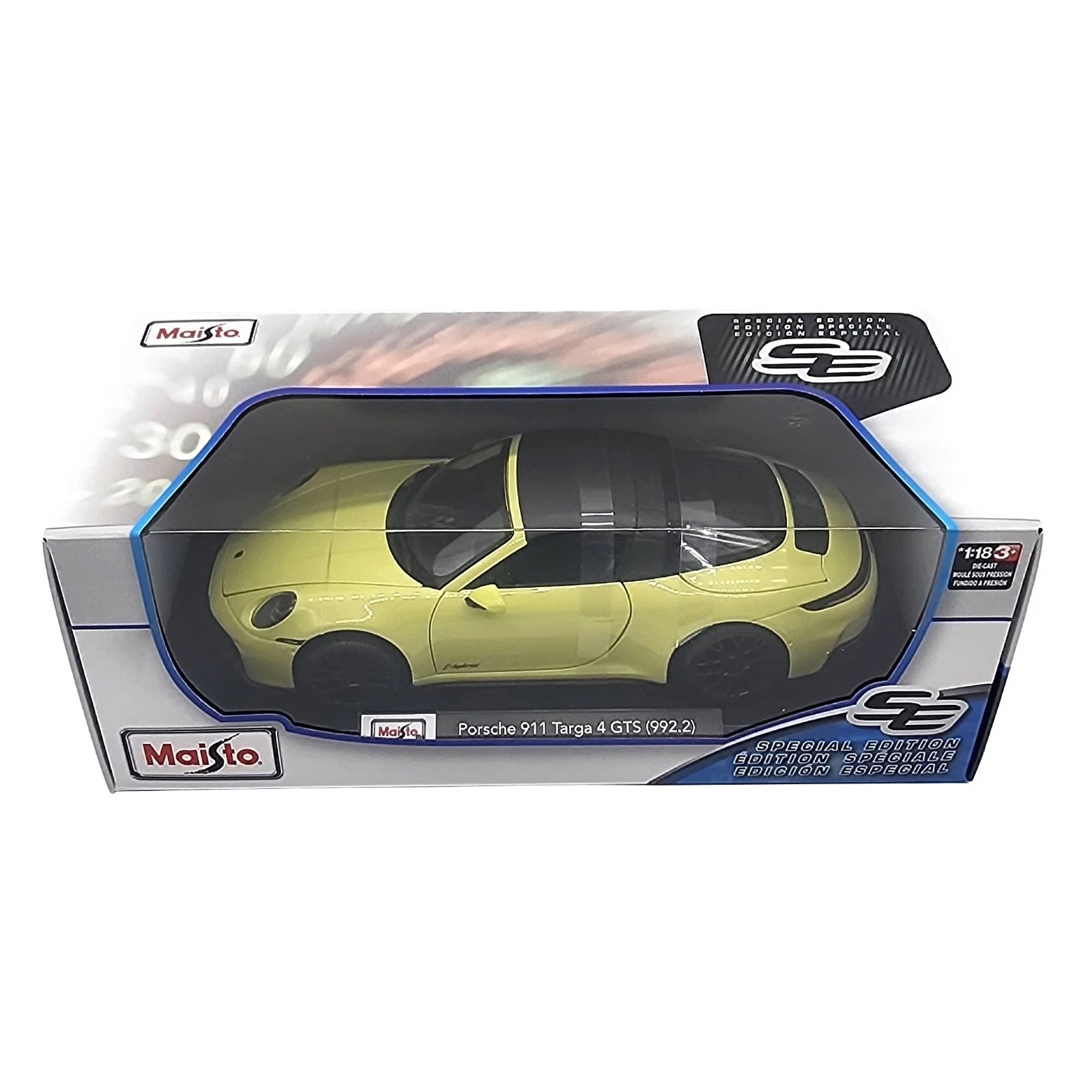 Maisto 1:18 Porsche 911 Targa 4 GTS (992.2) Special Edition Diecast Model