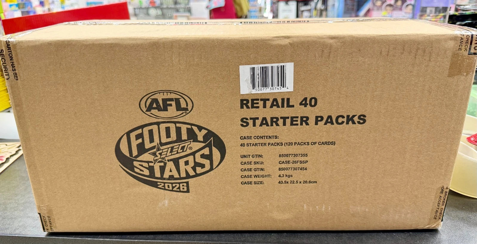 2026 AFL Footy Stars Starter Pack Factory Sealed Case (40 Starter Packs)