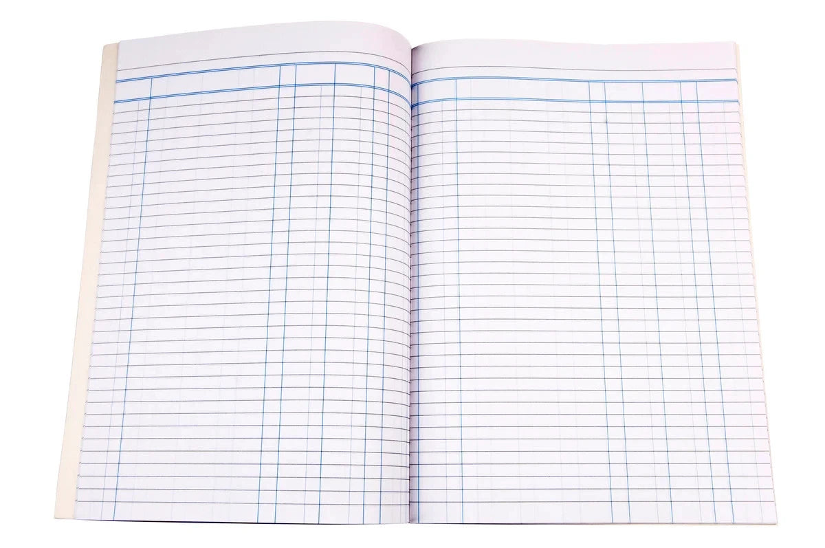 Colins Account Book Series A24 - Minute Staple bound red cover for durability