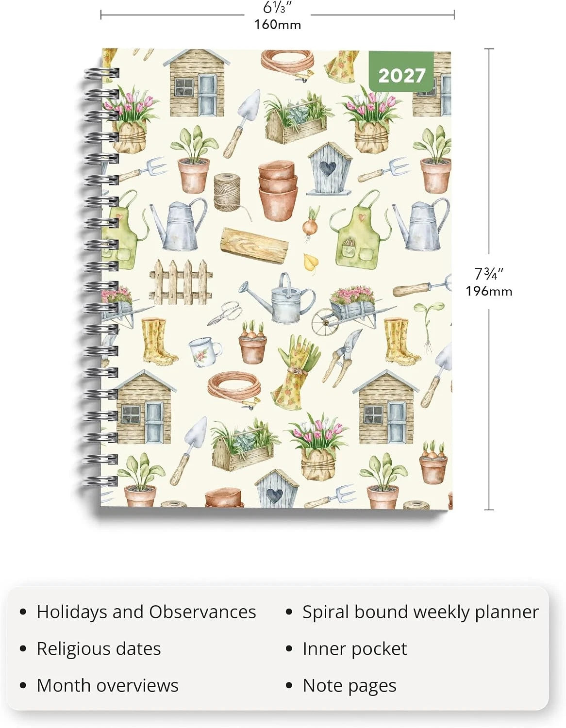 Red Robin Publishing quality comparison chart for the Garden Life 2027 diary
