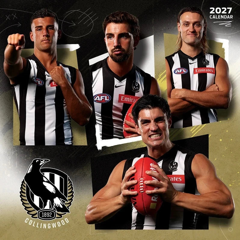 Collingwood Magpies 2027 calendar January monthly planning grid