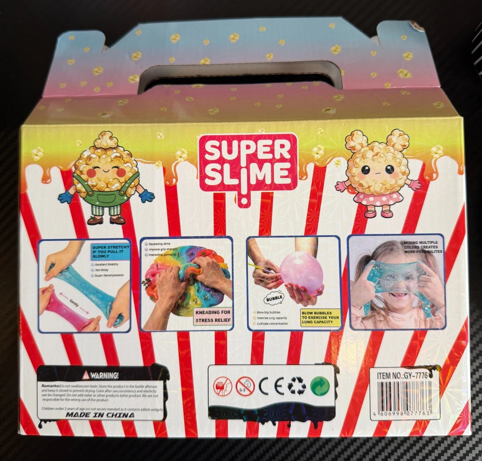 Super Slime Magic Slime Popcorn Style Putty - 3 pack Kids Sensory Toy