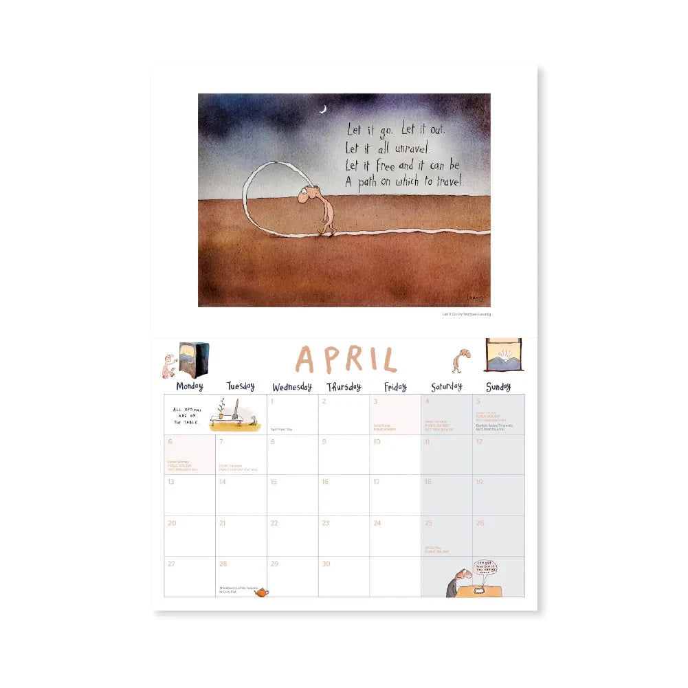 2026 Calendar Leunig The Afterlife Horizontal Wall Calendar - Michael Leunig Art