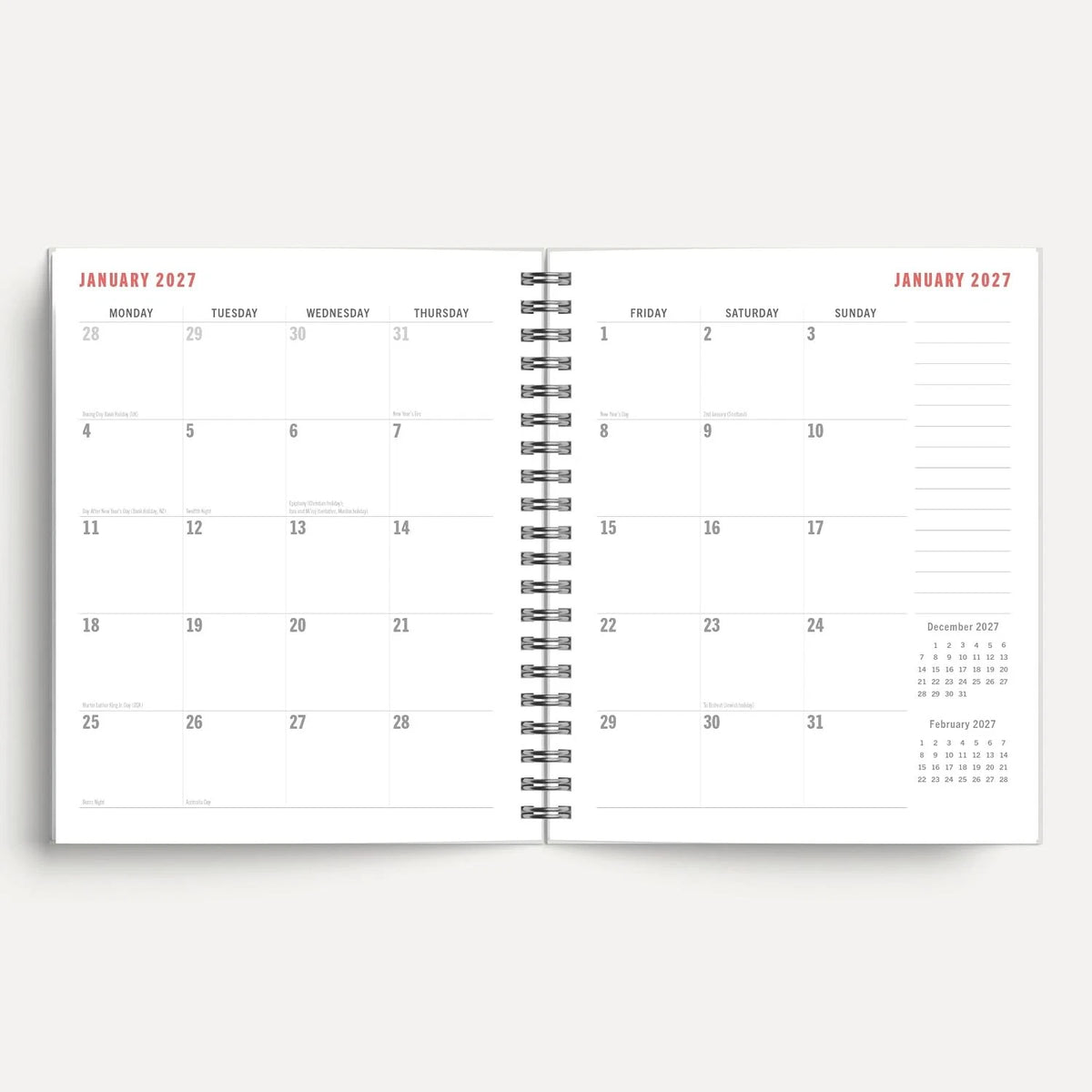 Red Robin Publishing quality comparison chart for the Skylark Summer Bloom 2027 diary